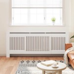 vidaXL Mască pentru calorifer, alb, 205 cm, MDF vidaXL Mască pentru calorifer, alb, 205 cm, MDF