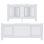 vidaXL Mască pentru calorifer, alb, 205 cm, MDF vidaXL Mască pentru calorifer, alb, 205 cm, MDF