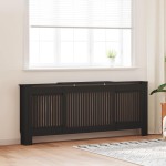 vidaXL Mască pentru calorifer, negru, 205 cm, MDF vidaXL Mască pentru calorifer, negru, 205 cm, MDF