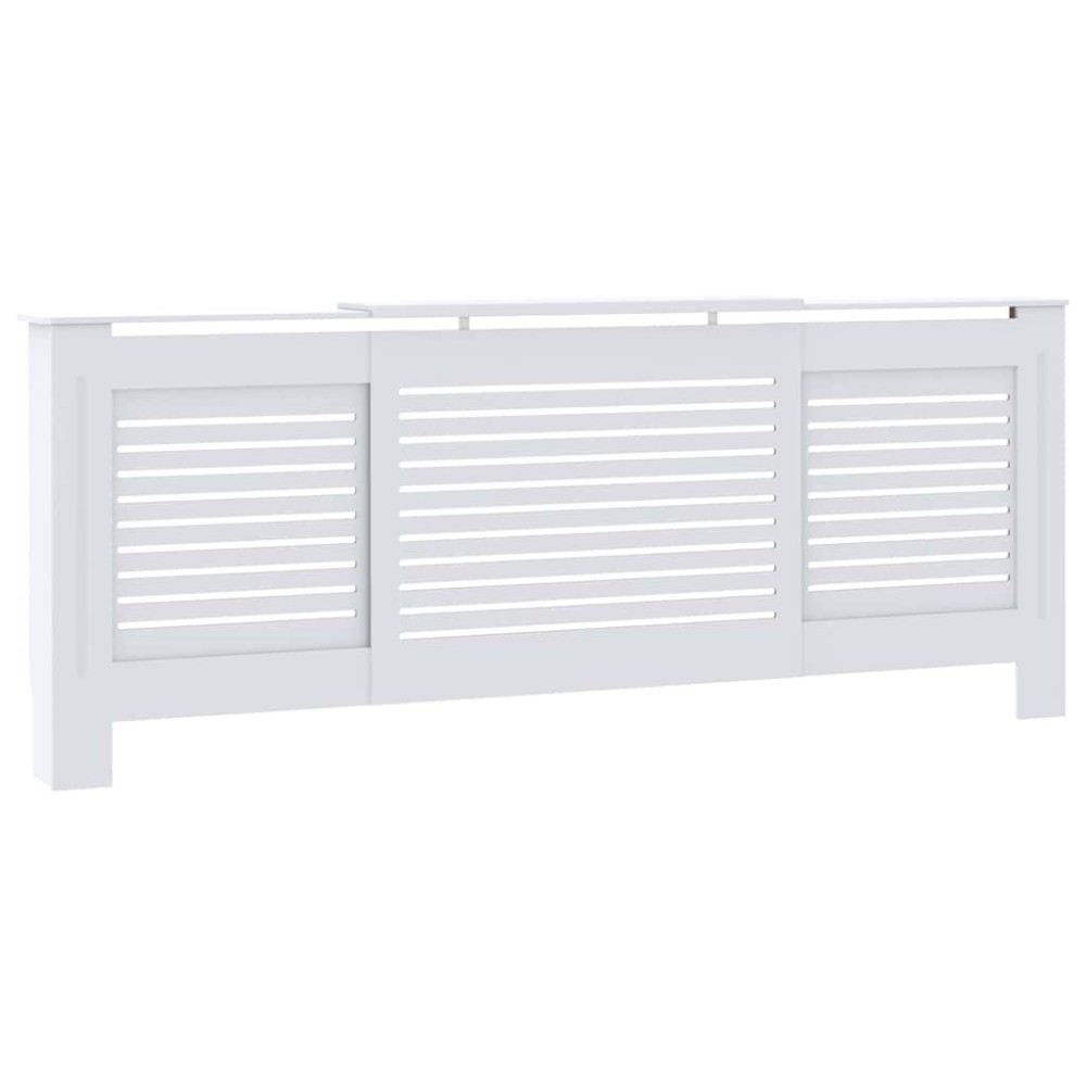 vidaXL Mască pentru calorifer, alb, 205 cm, MDF