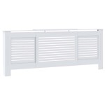 vidaXL Mască pentru calorifer, alb, 205 cm, MDF