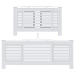 vidaXL Mască pentru calorifer, alb, 205 cm, MDF