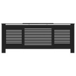 vidaXL Mască pentru calorifer, negru, 205 cm, MDF vidaXL Mască pentru calorifer, negru, 205 cm, MDF