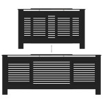 vidaXL Mască pentru calorifer, negru, 205 cm, MDF vidaXL Mască pentru calorifer, negru, 205 cm, MDF