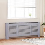 vidaXL Mască pentru calorifer, gri, 205 cm, MDF vidaXL Mască pentru calorifer, gri, 205 cm, MDF