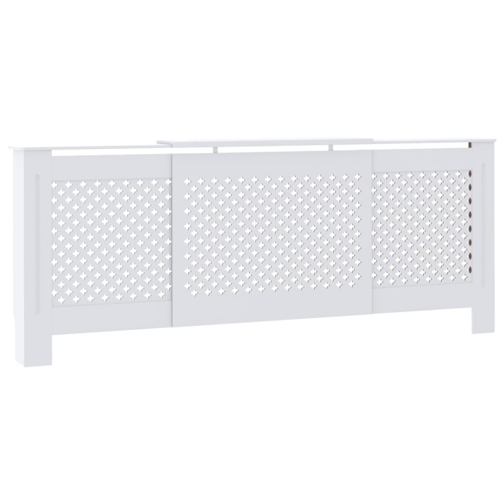 vidaXL Mască pentru calorifer, alb, 205 cm, MDF