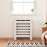 vidaXL Mască pentru calorifer, alb, 78 cm, MDF vidaXL Mască pentru calorifer, alb, 78 cm, MDF