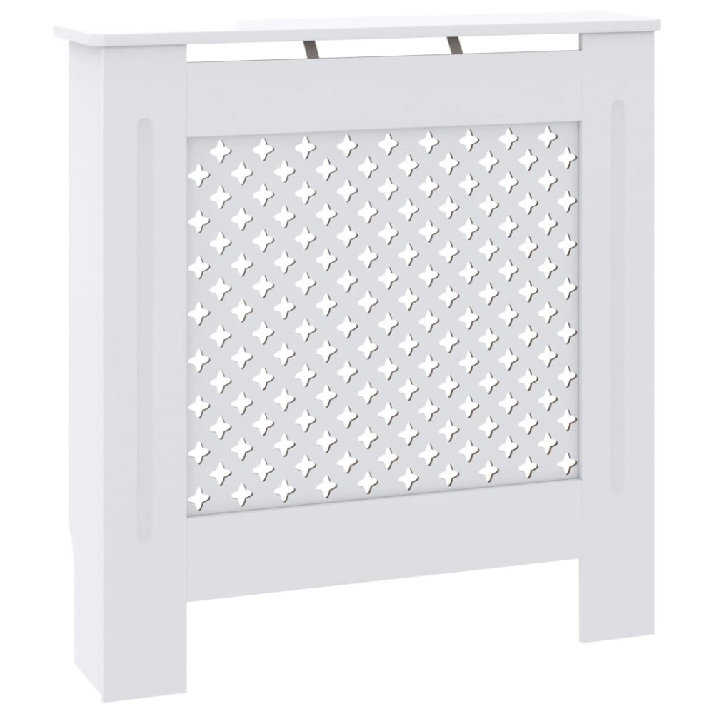 vidaXL Mască pentru calorifer, alb, 78 cm, MDF