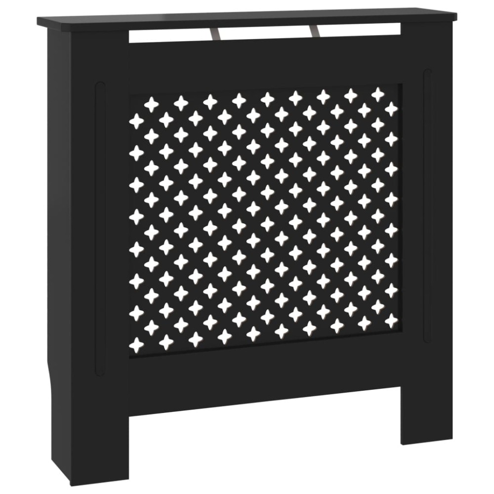 vidaXL Mască pentru calorifer, negru, 78 cm, MDF