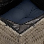 vidaXL Set canapea de grădină cu perne, 5 piese, gri, poliratan vidaXL Set canapea de grădină cu perne, 5 piese, gri, poliratan