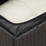 vidaXL Set mobilier de grădină cu perne, 8 piese, negru, poliratan vidaXL Set mobilier de grădină cu perne, 8 piese, negru, poliratan