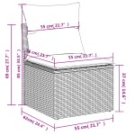 vidaXL Set mobilier grădină cu perne, 6 piese, gri, poliratan vidaXL Set mobilier grădină cu perne, 6 piese, gri, poliratan