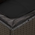 vidaXL Set mobilier de grădină cu perne, 9 piese, negru, poliratan