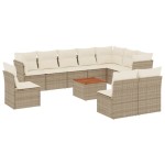 vidaXL Set canapele de grădină cu perne, 11 piese, bej, poliratan vidaXL Set canapele de grădină cu perne, 11 piese, bej, poliratan
