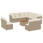 vidaXL Set canapele de grădină cu perne, 12 piese, bej, poliratan vidaXL Set canapele de grădină cu perne, 12 piese, bej, poliratan