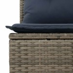 vidaXL Set canapele de grădină cu perne, 10 piese, gri, poliratan