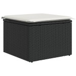 vidaXL Set canapele de grădină cu perne, 10 piese, negru, poliratan vidaXL Set canapele de grădină cu perne, 10 piese, negru, poliratan