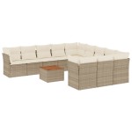 vidaXL Set canapele de grădină cu perne, 12 piese, bej, poliratan vidaXL Set canapele de grădină cu perne, 12 piese, bej, poliratan