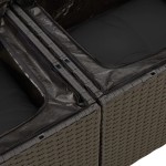 vidaXL Set mobilier de grădină cu perne, 9 piese, negru, poliratan vidaXL Set mobilier de grădină cu perne, 9 piese, negru, poliratan