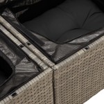 vidaXL Set mobilier grădină cu perne, 6 piese, gri, poliratan vidaXL Set mobilier grădină cu perne, 6 piese, gri, poliratan
