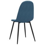 vidaXL Scaune de sufragerie, 2 buc., albastru, catifea vidaXL Scaune de sufragerie, 2 buc., albastru, catifea