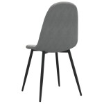 vidaXL Scaune de sufragerie, 2 buc., gri deschis, catifea vidaXL Scaune de sufragerie, 2 buc., gri deschis, catifea