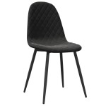 vidaXL Scaune de bucătărie, 4 buc., negru, catifea vidaXL Scaune de bucătărie, 4 buc., negru, catifea