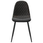 vidaXL Scaune de bucătărie, 4 buc., negru, catifea vidaXL Scaune de bucătărie, 4 buc., negru, catifea
