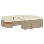 vidaXL Set canapele de grădină cu perne, 11 piese, bej, poliratan vidaXL Set canapele de grădină cu perne, 11 piese, bej, poliratan
