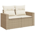 vidaXL Set canapele de grădină cu perne, 11 piese, bej, poliratan vidaXL Set canapele de grădină cu perne, 11 piese, bej, poliratan