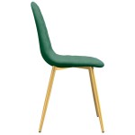 vidaXL Scaune de sufragerie, 2 buc., verde închis, catifea vidaXL Scaune de sufragerie, 2 buc., verde închis, catifea