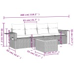 vidaXL Set canapea de grădină cu perne, 5 piese, gri, poliratan vidaXL Set canapea de grădină cu perne, 5 piese, gri, poliratan