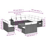 vidaXL Set canapele de grădină cu perne, 12 piese, bej, poliratan vidaXL Set canapele de grădină cu perne, 12 piese, bej, poliratan