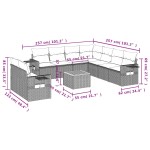 vidaXL Set canapele de grădină cu perne, 10 piese, bej, poliratan vidaXL Set canapele de grădină cu perne, 10 piese, bej, poliratan