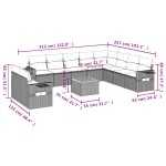 vidaXL Set canapele de grădină cu perne, 11 piese, bej, poliratan vidaXL Set canapele de grădină cu perne, 11 piese, bej, poliratan