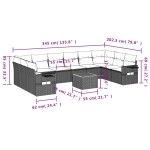 vidaXL Set canapele de grădină cu perne, 11 piese, bej, poliratan vidaXL Set canapele de grădină cu perne, 11 piese, bej, poliratan