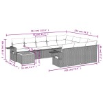 vidaXL Set canapele de grădină cu perne, 11 piese, bej, poliratan vidaXL Set canapele de grădină cu perne, 11 piese, bej, poliratan