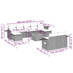 vidaXL Set canapele de grădină cu perne, 10 piese, bej, poliratan