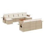 vidaXL Set canapele de grădină cu perne, 11 piese, bej, poliratan vidaXL Set canapele de grădină cu perne, 11 piese, bej, poliratan