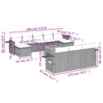 vidaXL Set canapele de grădină cu perne, 11 piese, bej, poliratan vidaXL Set canapele de grădină cu perne, 11 piese, bej, poliratan