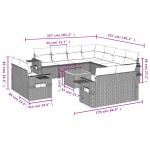 vidaXL Set canapele de grădină cu perne, 12 piese, bej, poliratan vidaXL Set canapele de grădină cu perne, 12 piese, bej, poliratan
