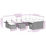 vidaXL Set canapele de grădină cu perne, 11 piese, gri, poliratan vidaXL Set canapele de grădină cu perne, 11 piese, gri, poliratan