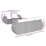 vidaXL Set mobilier grădină cu perne, 6 piese, gri, poliratan