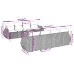 vidaXL Set mobilier de grădină cu perne, 9 piese, negru, poliratan vidaXL Set mobilier de grădină cu perne, 9 piese, negru, poliratan