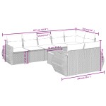 vidaXL Set mobilier de grădină cu perne, 9 piese, negru, poliratan vidaXL Set mobilier de grădină cu perne, 9 piese, negru, poliratan