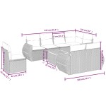 vidaXL Set mobilier de grădină cu perne, 9 piese, negru, poliratan vidaXL Set mobilier de grădină cu perne, 9 piese, negru, poliratan