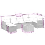 vidaXL Set mobilier de grădină cu perne, 8 piese, negru, poliratan vidaXL Set mobilier de grădină cu perne, 8 piese, negru, poliratan