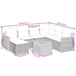 vidaXL Set mobilier de grădină cu perne, 8 piese, negru, poliratan vidaXL Set mobilier de grădină cu perne, 8 piese, negru, poliratan