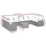 vidaXL Set canapele de grădină cu perne, 11 piese, bej, poliratan