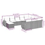 vidaXL Set canapele de grădină cu perne, 11 piese, bej, poliratan vidaXL Set canapele de grădină cu perne, 11 piese, bej, poliratan